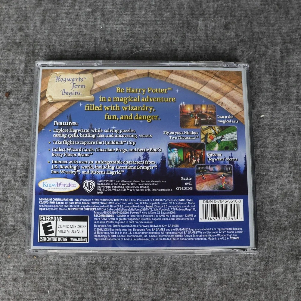 Harry Potter And The Sorcerer's Stone PC CD-ROM Game Electronic Arts 2001 Manual